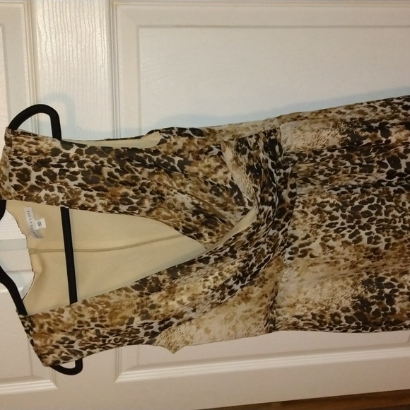 AnnaLee +Hope women's animal print midi dress Sz 10 - Picture 3 of 17